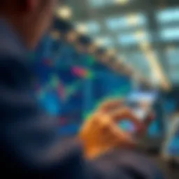 User navigating a stock tool app interface