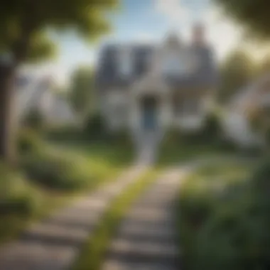 A pathway leading to a charming house, symbolizing the journey of home buying