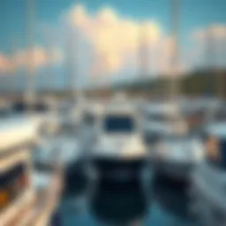 A serene marina showcasing various boats