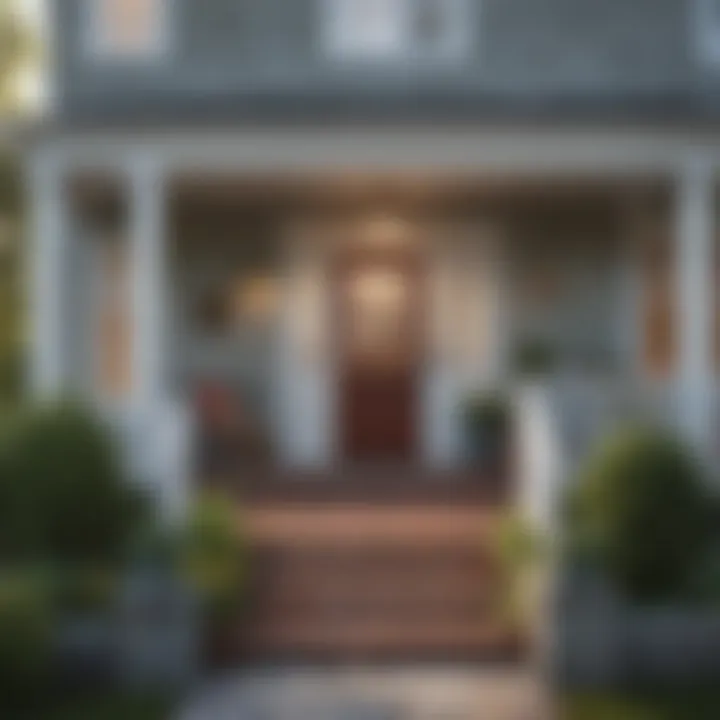 A welcoming front porch of a rent-to-own house