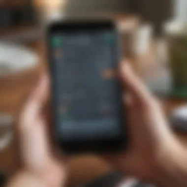 User-Friendly Expense Tracking Interface Visualization of a mobile app interface for tracking expenses