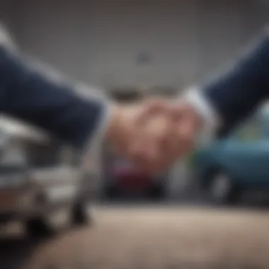 A handshake symbolizing a successful car deal.