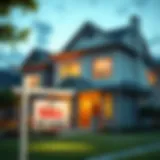 A modern home with a rental sign in front, symbolizing investment potential