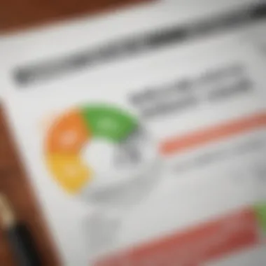 A close-up view of a credit score report