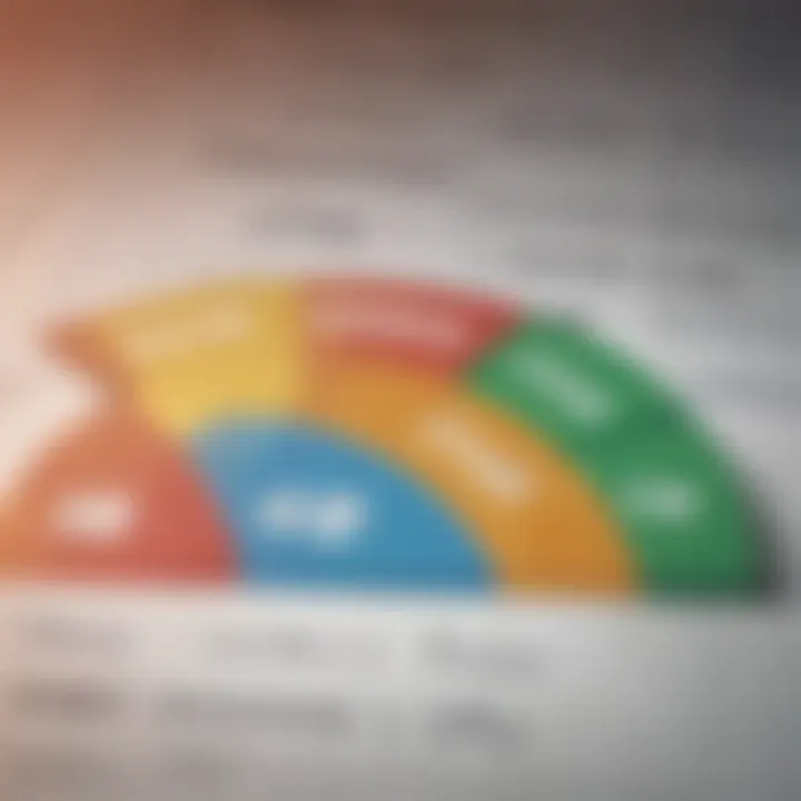 Graph showing stagnant credit scores over time