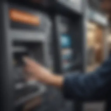 Reloading at an ATM A person using an ATM to reload a NetSpend card