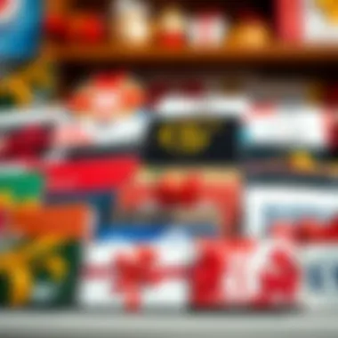 Diverse Range of Gift Cards Variety of gift cards displayed