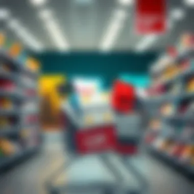 Smart Shopping with Gift Cards A shopping cart filled with products and gift cards